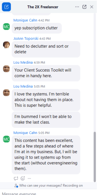 Zoom Testimonials